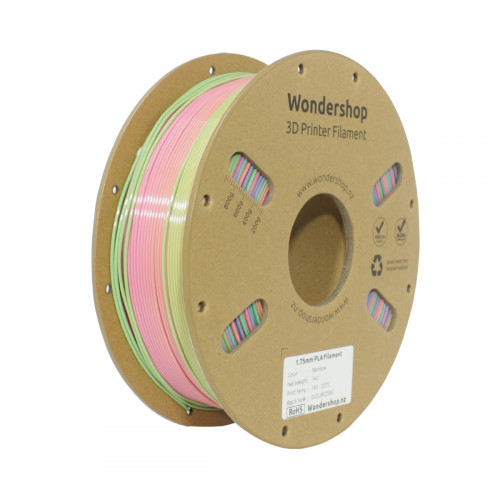 PLA Rainbow Color Filament 1.75mm 1kg - Crystal Candy