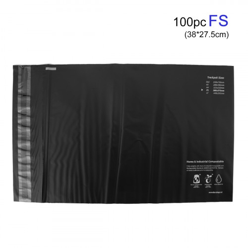 Compostable Courier Mailer Bag 100 Pieces - Foolscap