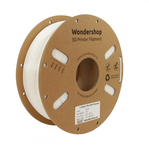 TPU 95A Flexible Filament 1.75mm 1kg - White