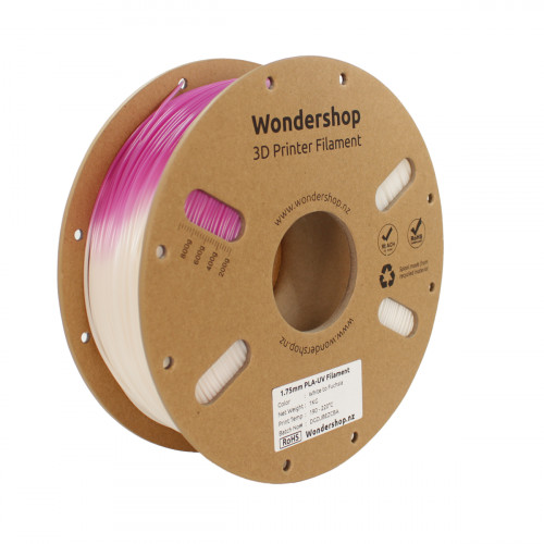 PLA UV Color Change Filament 1.75mm 1kg - White to Fuchsia